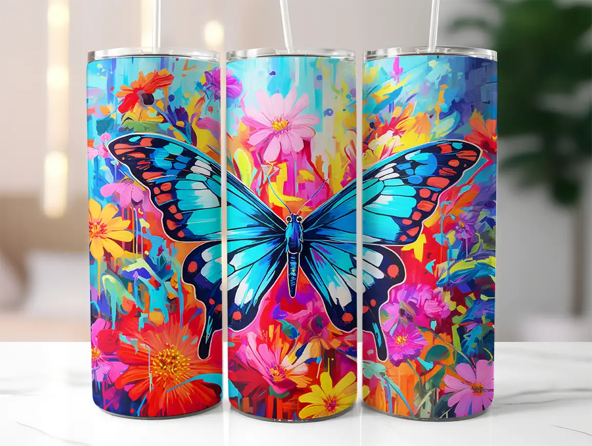 leptir-neon Tumbler - Leptir neon color - Слика 1