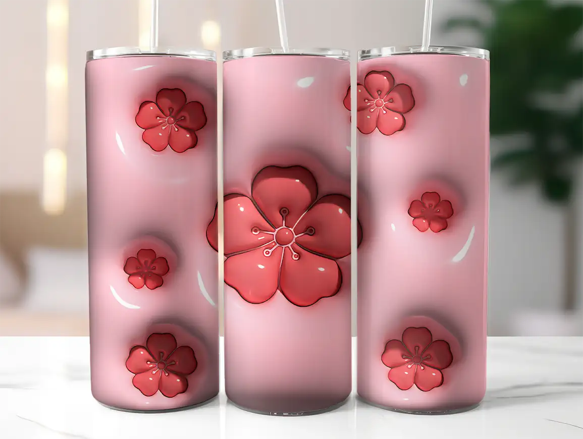 tumb-3d-cherry-blossom Tumbler - 3D Cherry blossom - Слика 1