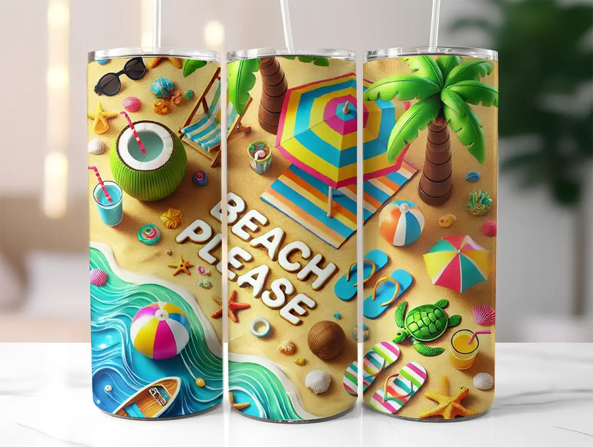 tumb-beach-please Tumbler - Beach please - Слика 1