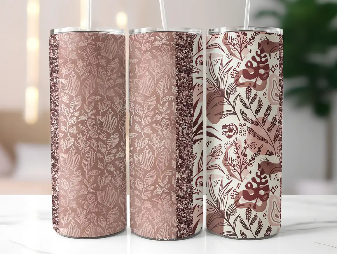 tumb-rose-gold-botanical-v2 Tumbler - Rose gold botanical v2 - Слика 1